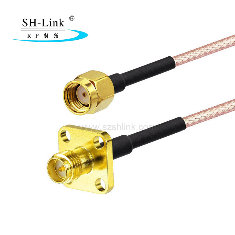 RP SMA male to RP SMA female bulkhead RG316 cable